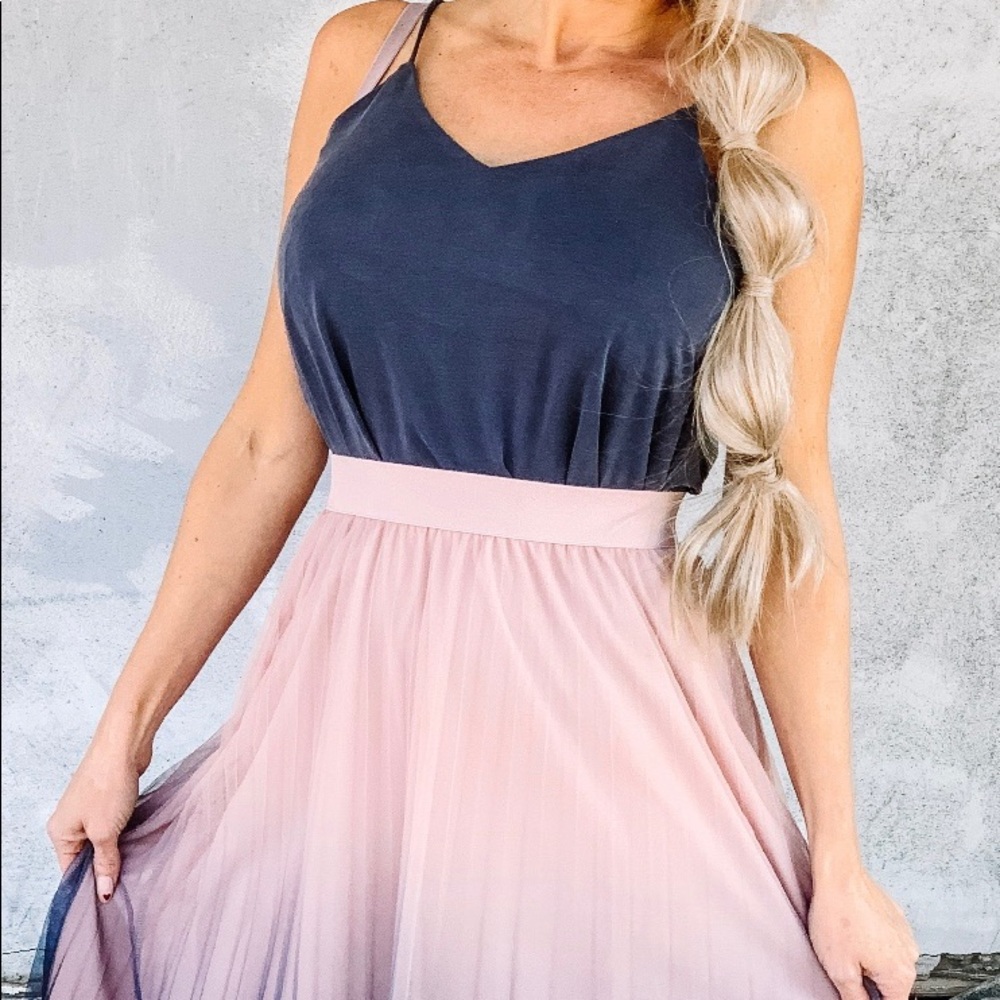 Ombred pleated shirt
